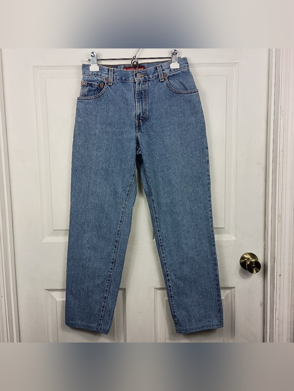 Levis 550 Jeans Womens 4 Blue Denim Mom High Rise Relaxed Fit Tapered Vintage